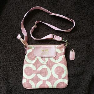 Coach Madison Crossbody Bag Dusty Pink Canvas Monogram C Logo Small G0894-41992